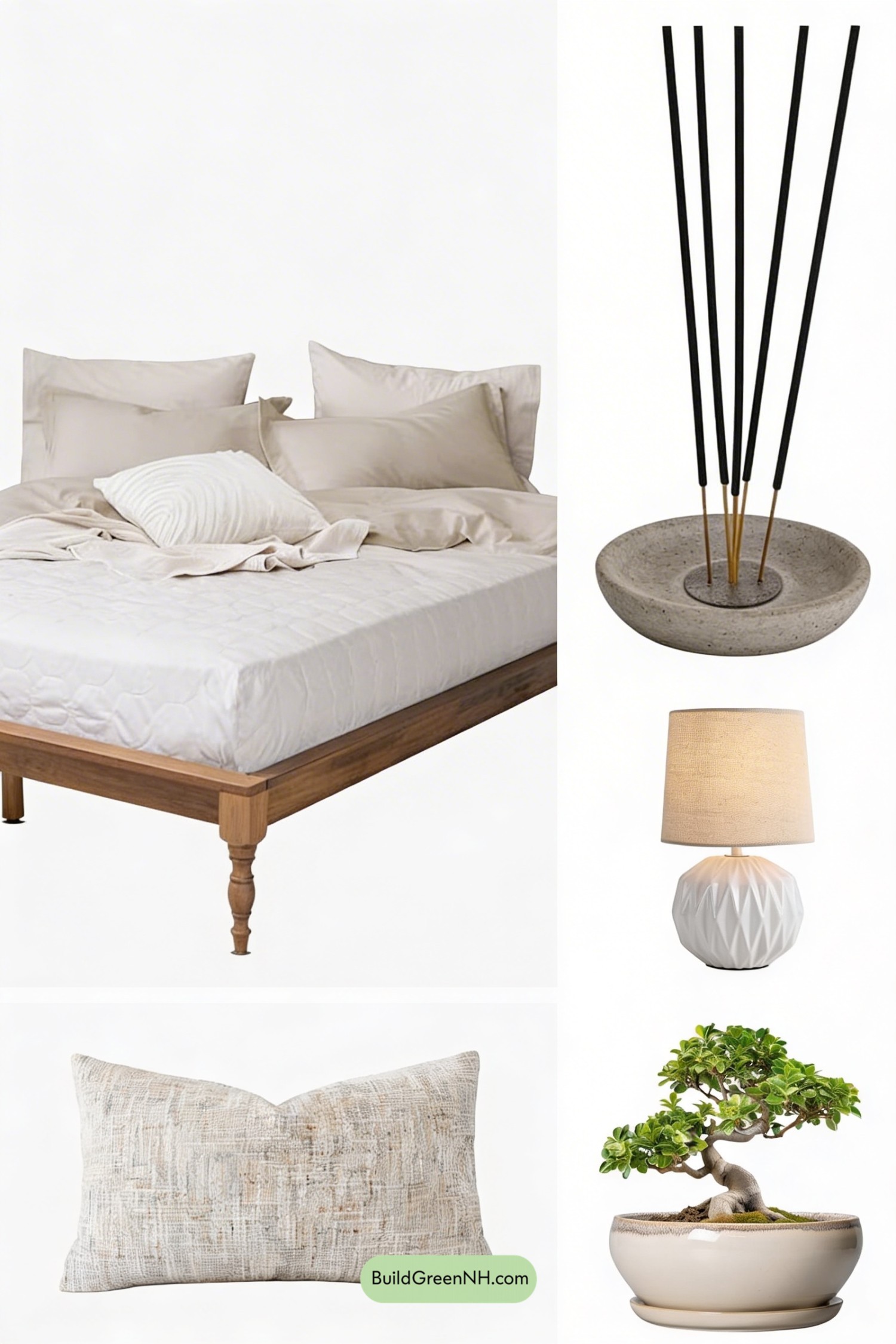 Moodboard for Japandi Clay Bedroom Makeover
