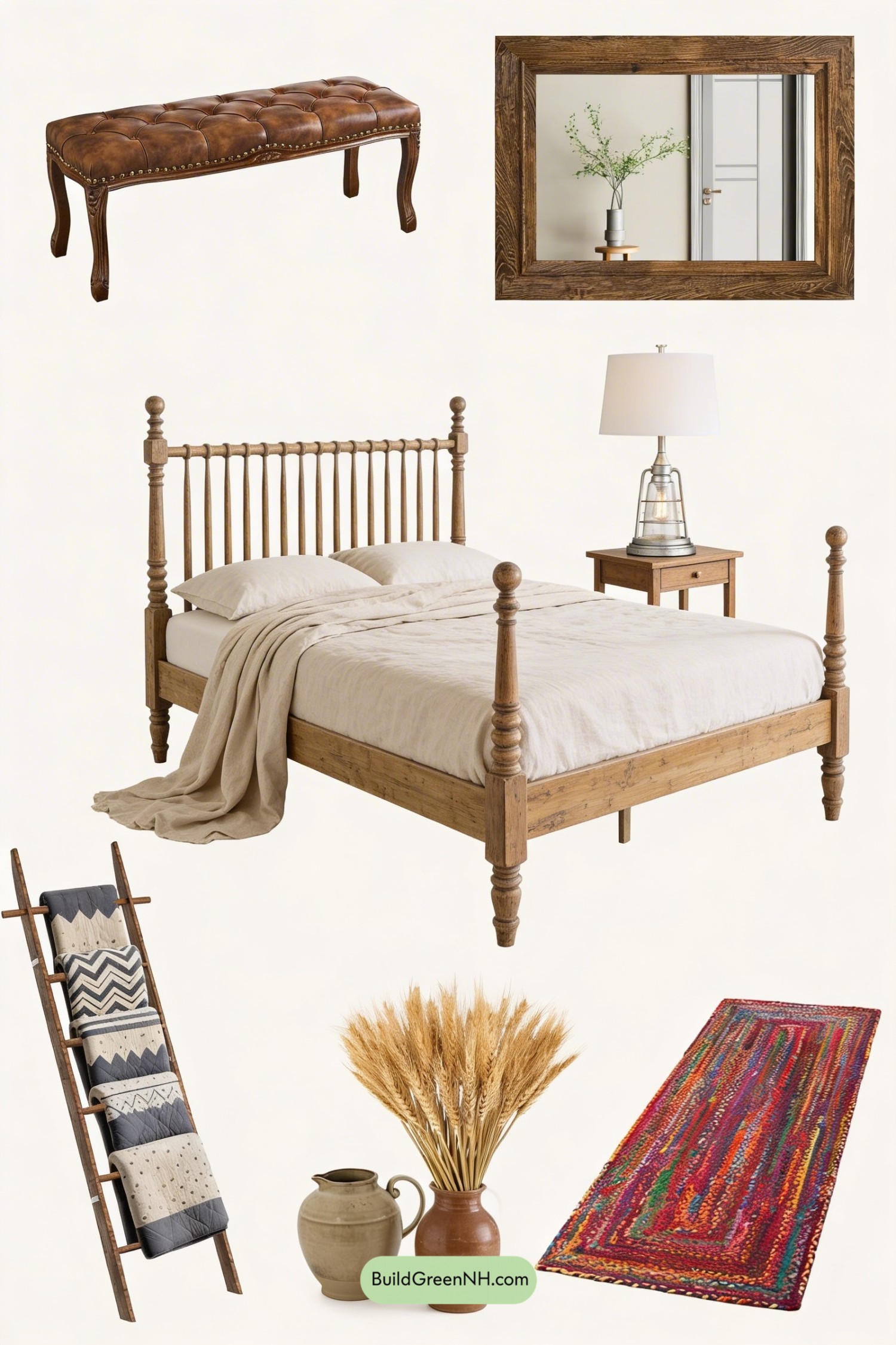 Moodboard for Rustic Harvest Bedroom Makeover
