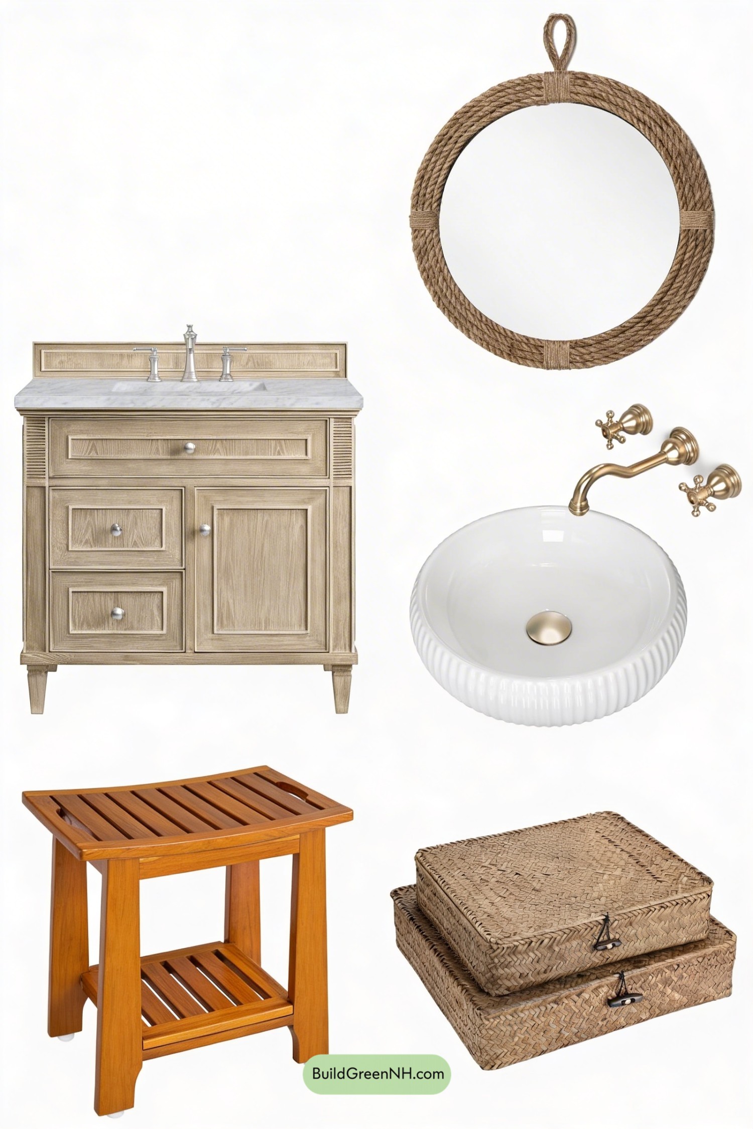Moodboard for Eucalyptus Coastal Bathroom Makeover