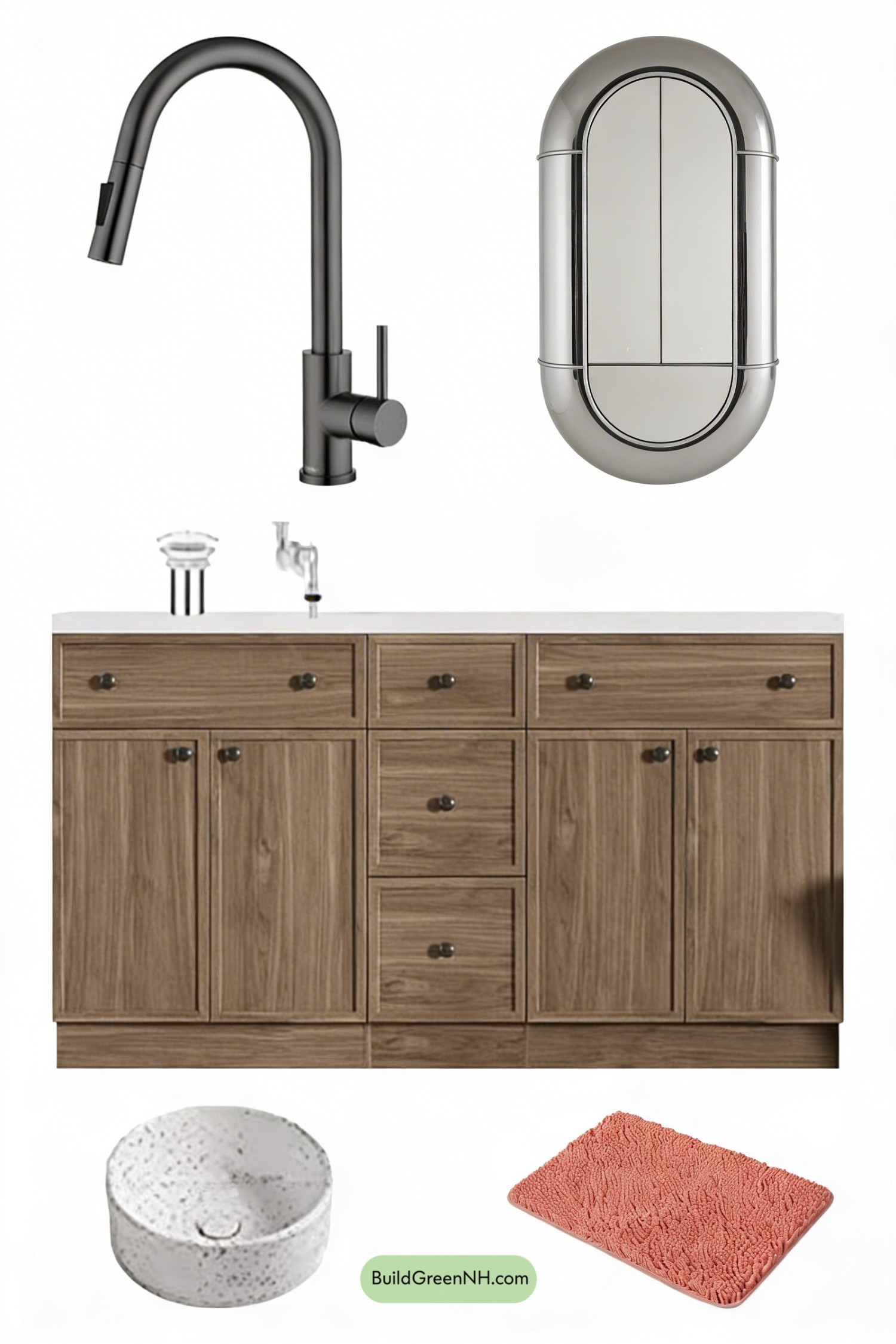 Moodboard for Seafoam Terrazzo Bathroom Makeover