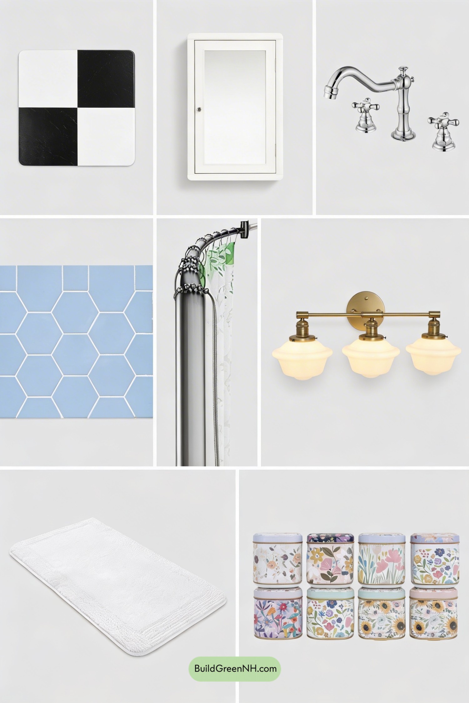 Moodboard for Robin’s-Egg Blue Bathroom Revival
