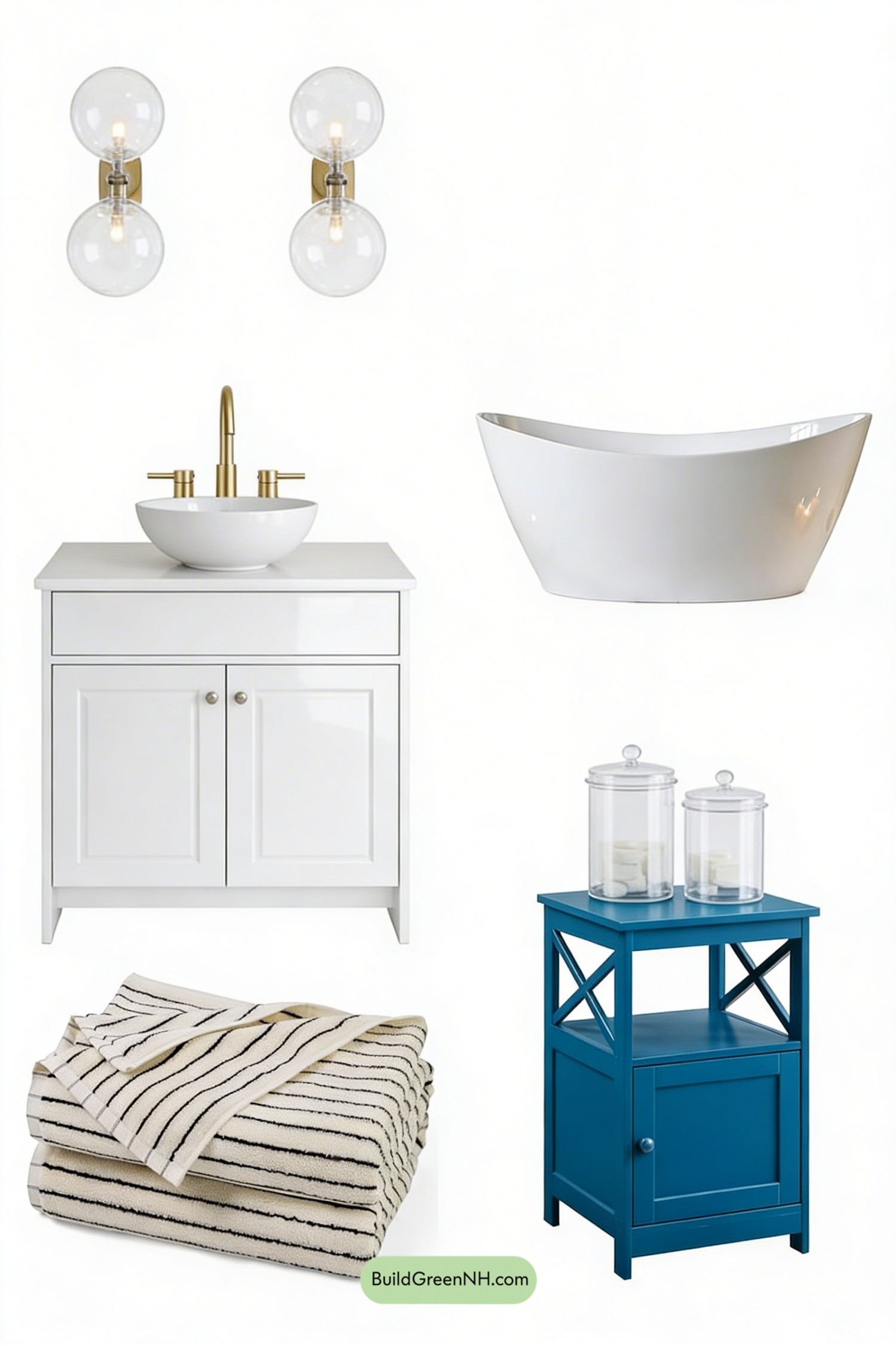 Moodboard for Cerulean Geometry Bathroom Makeover