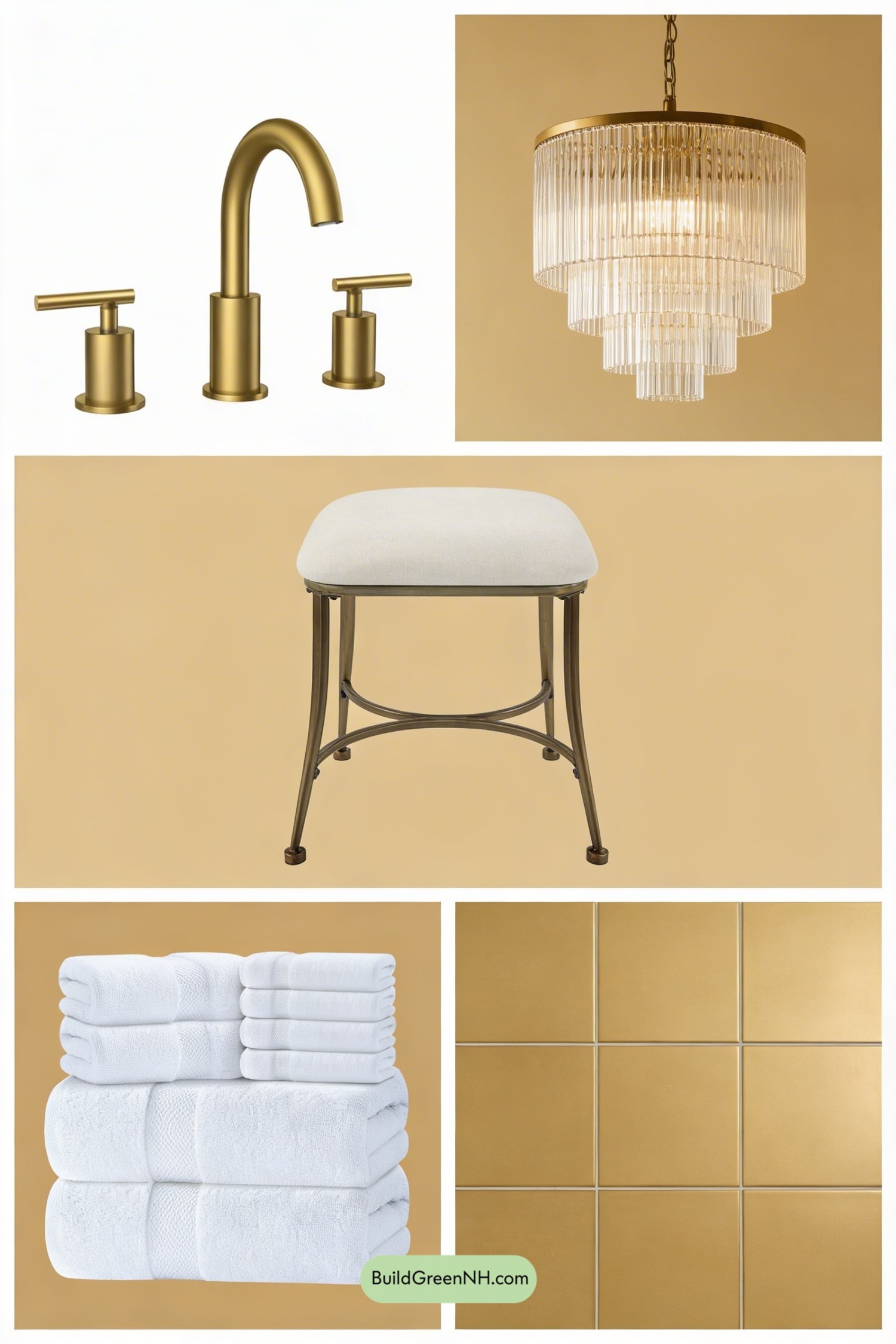 Moodboard for Saffron Bathroom Hotel Makeover