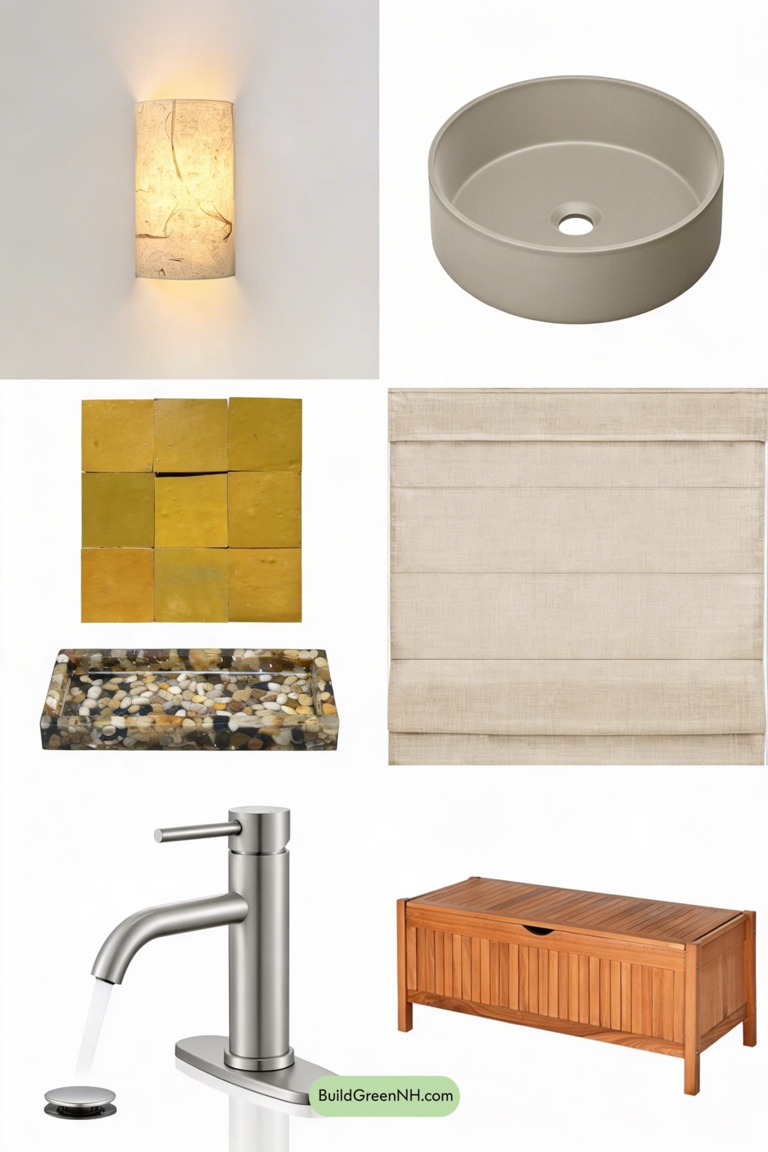 Moodboard for Japandi Yuzu Bathroom Refresh
