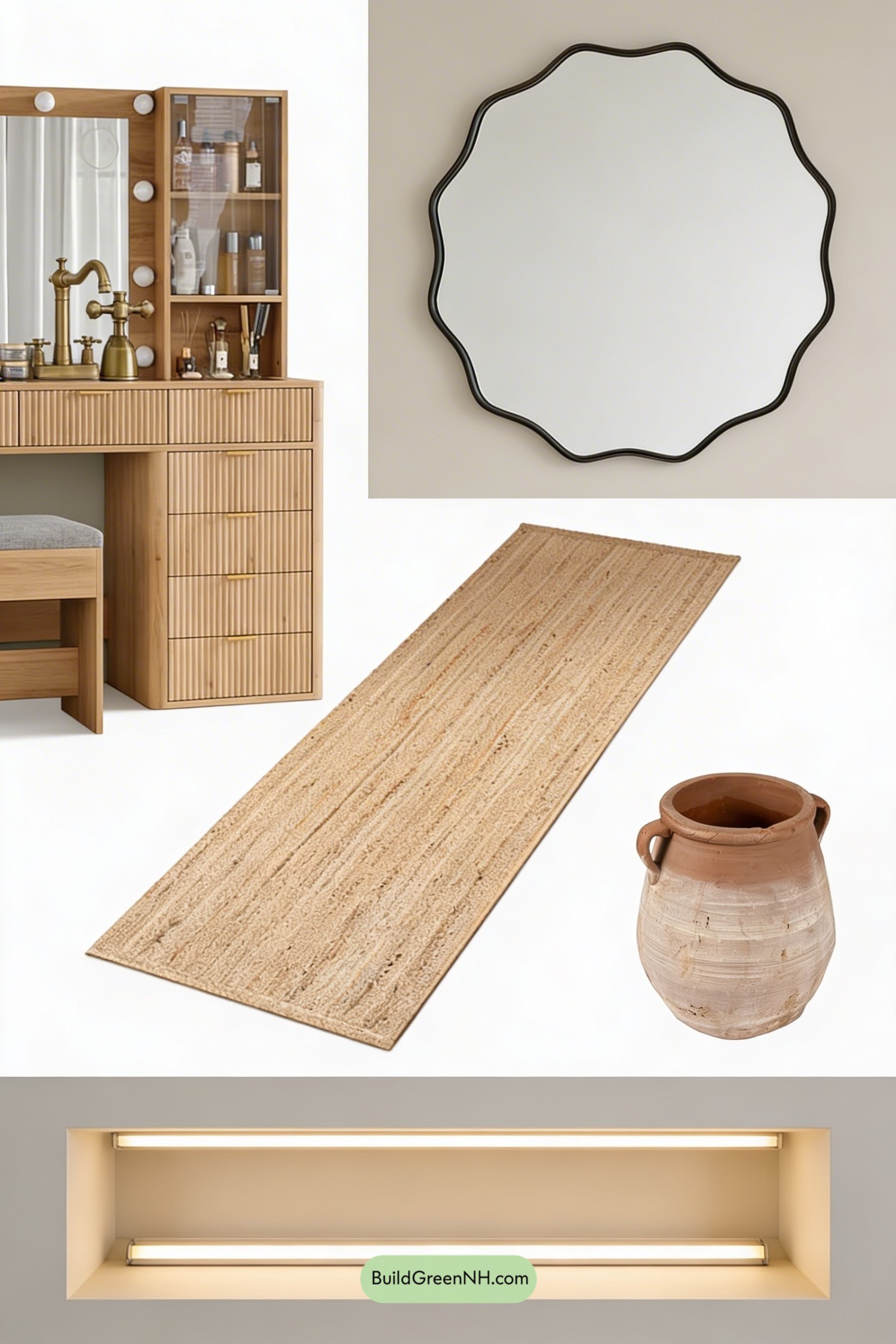 Moodboard for Mediterranean Neutral Bathroom Makeover