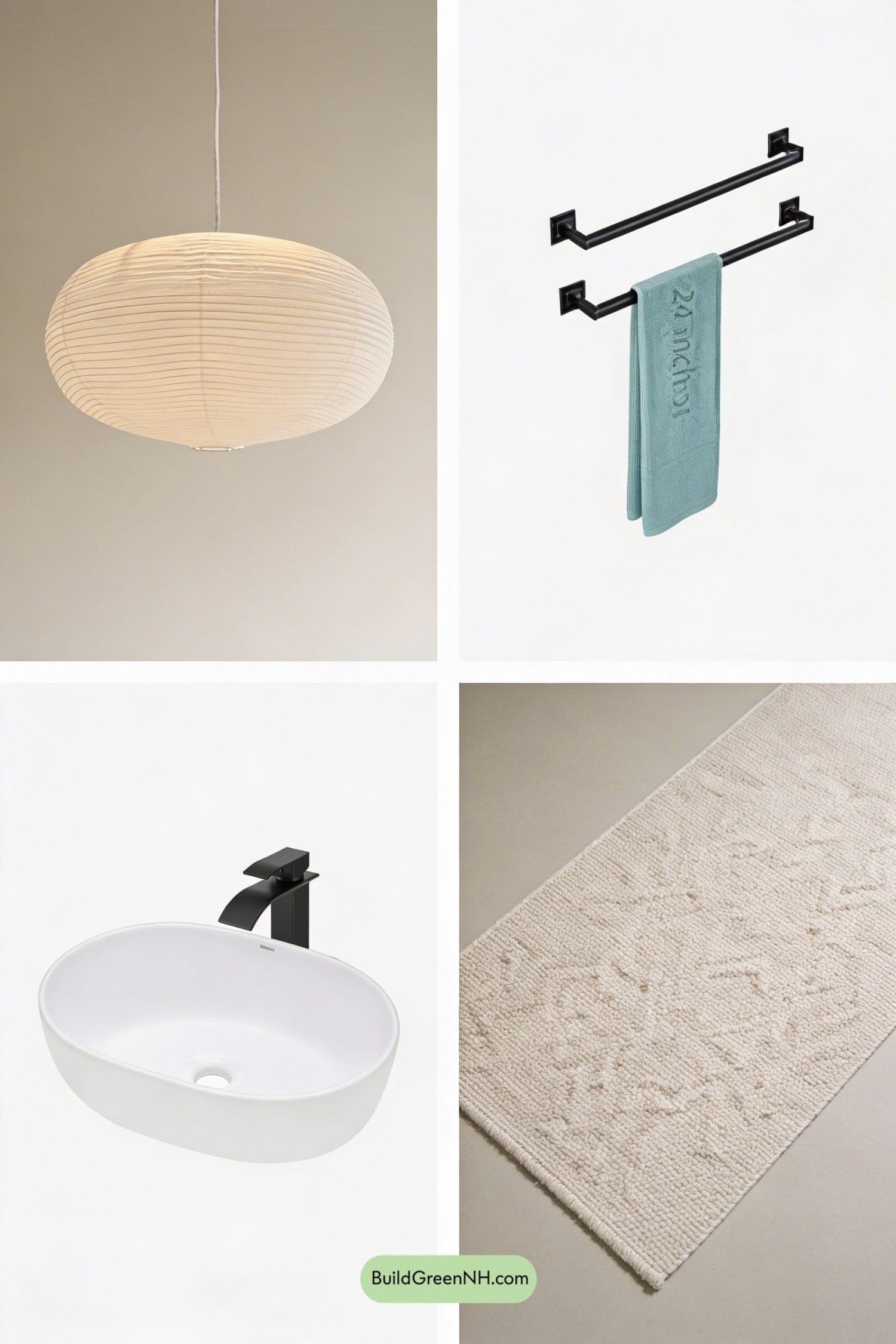 Moodboard for Scandinavian Cabin Bathroom Makeover
