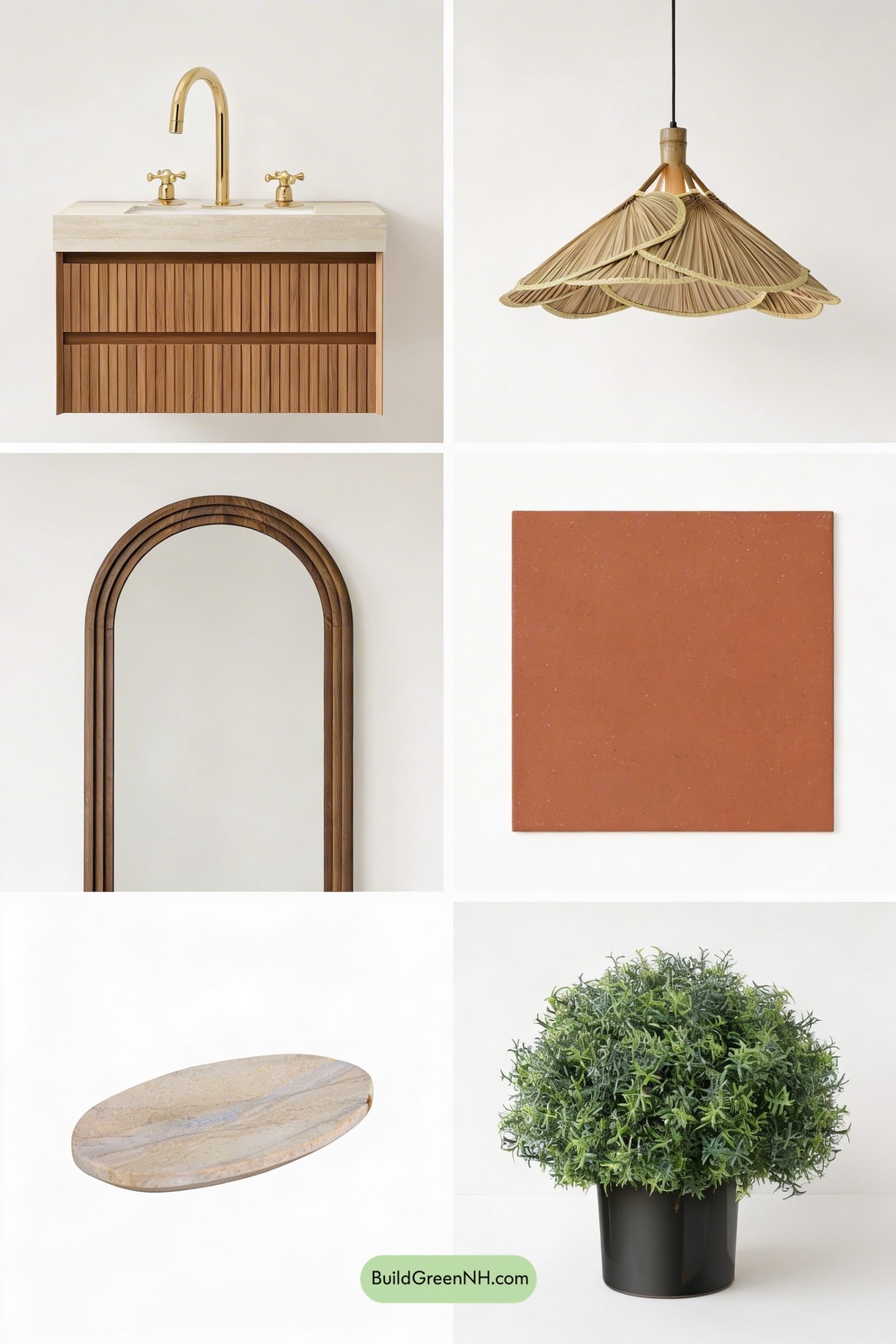 Moodboard for Olive Mediterranean Bathroom Makeover