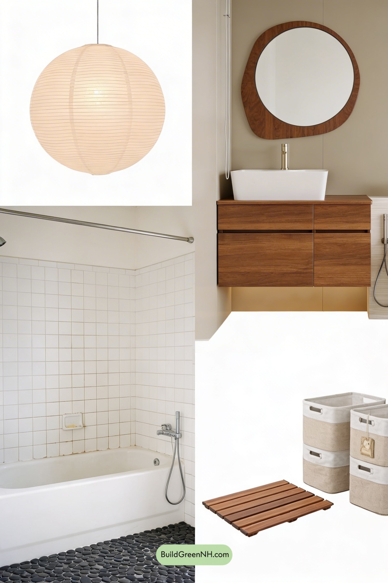 Moodboard for Indigo Japandi Bathroom Retreat