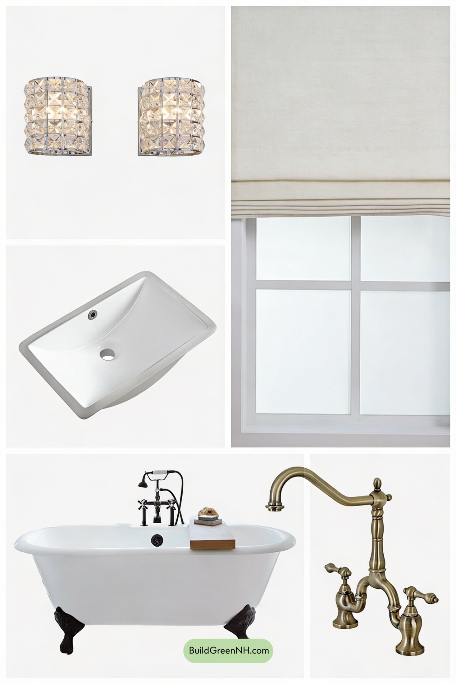 Moodboard for Parisian Lilac Bathroom Makeover