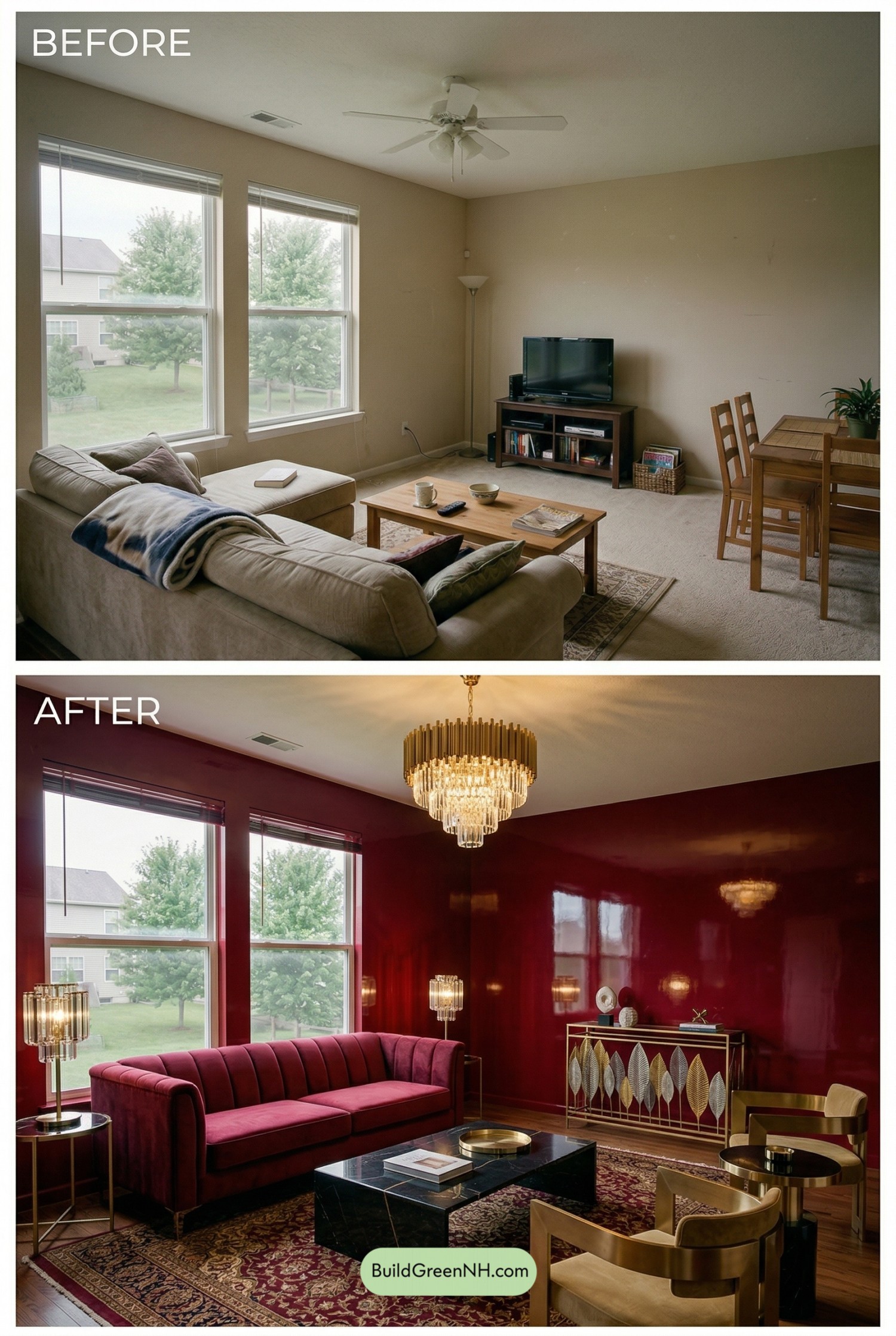 Ruby Lacquer Lounge Makeover