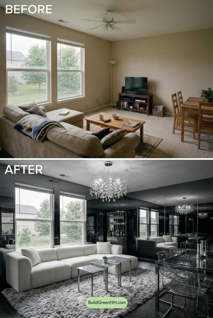 Monochrome Mirrored Penthouse Glam