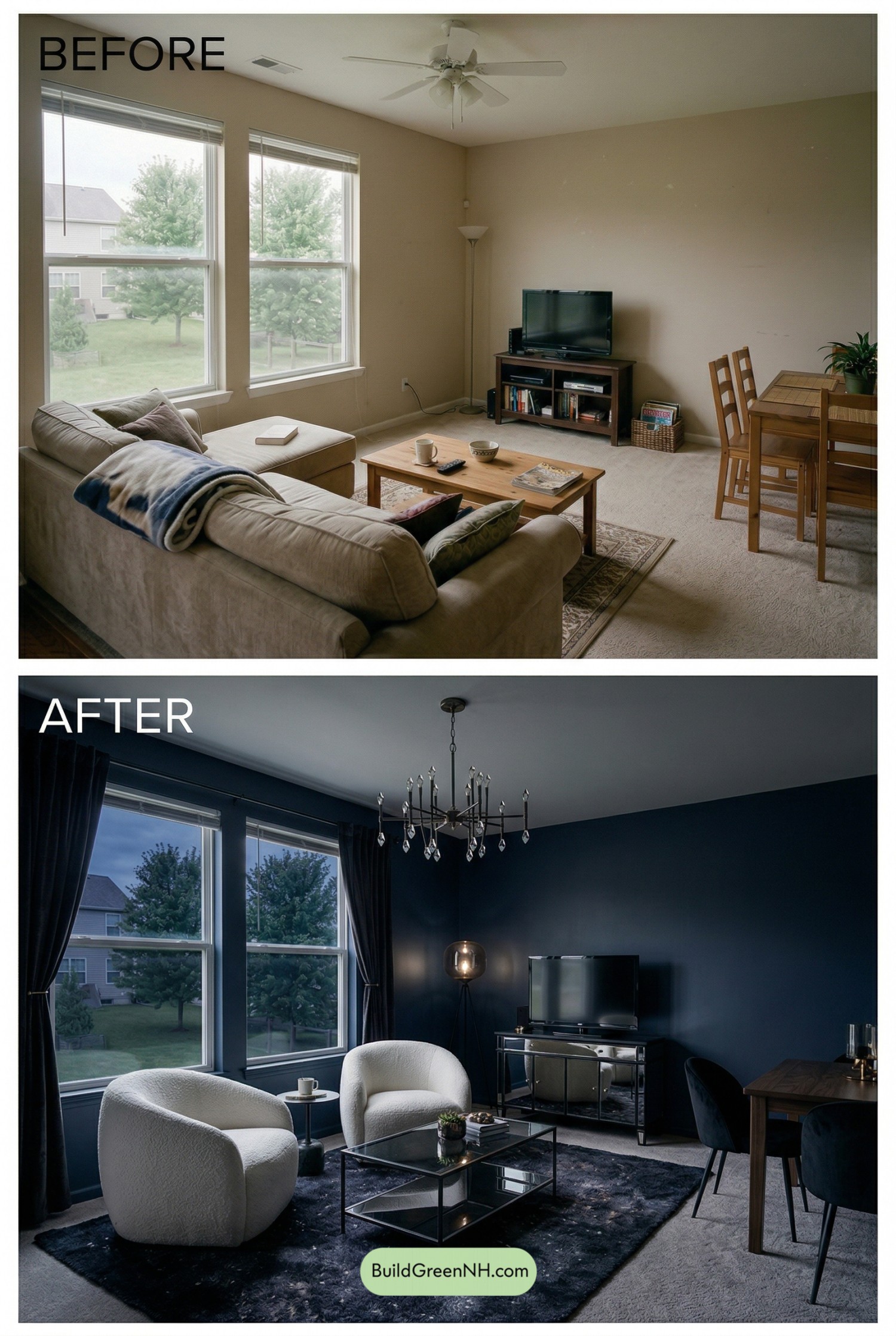 Celestial Moody Glam Living Room