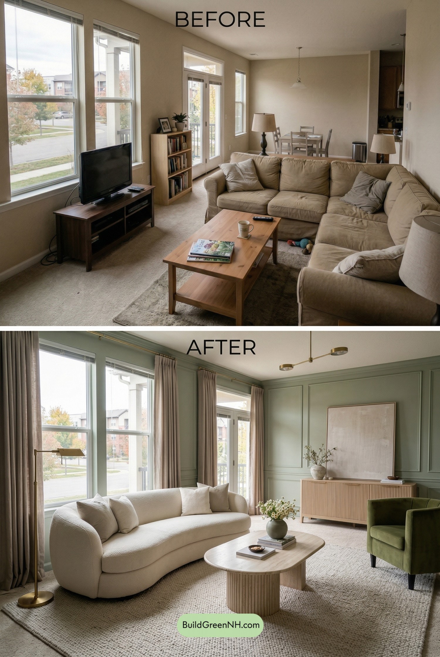 Sage Paneling Sets the Mood