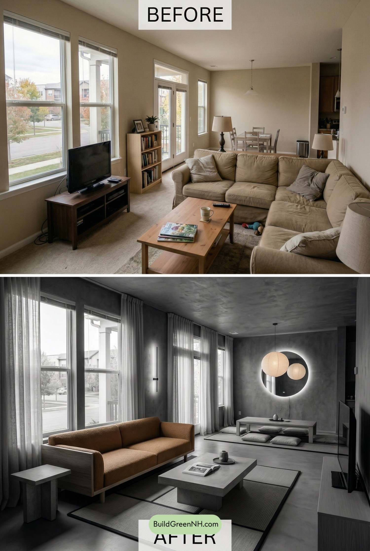 Charcoal Accent Wall, Instant Zen