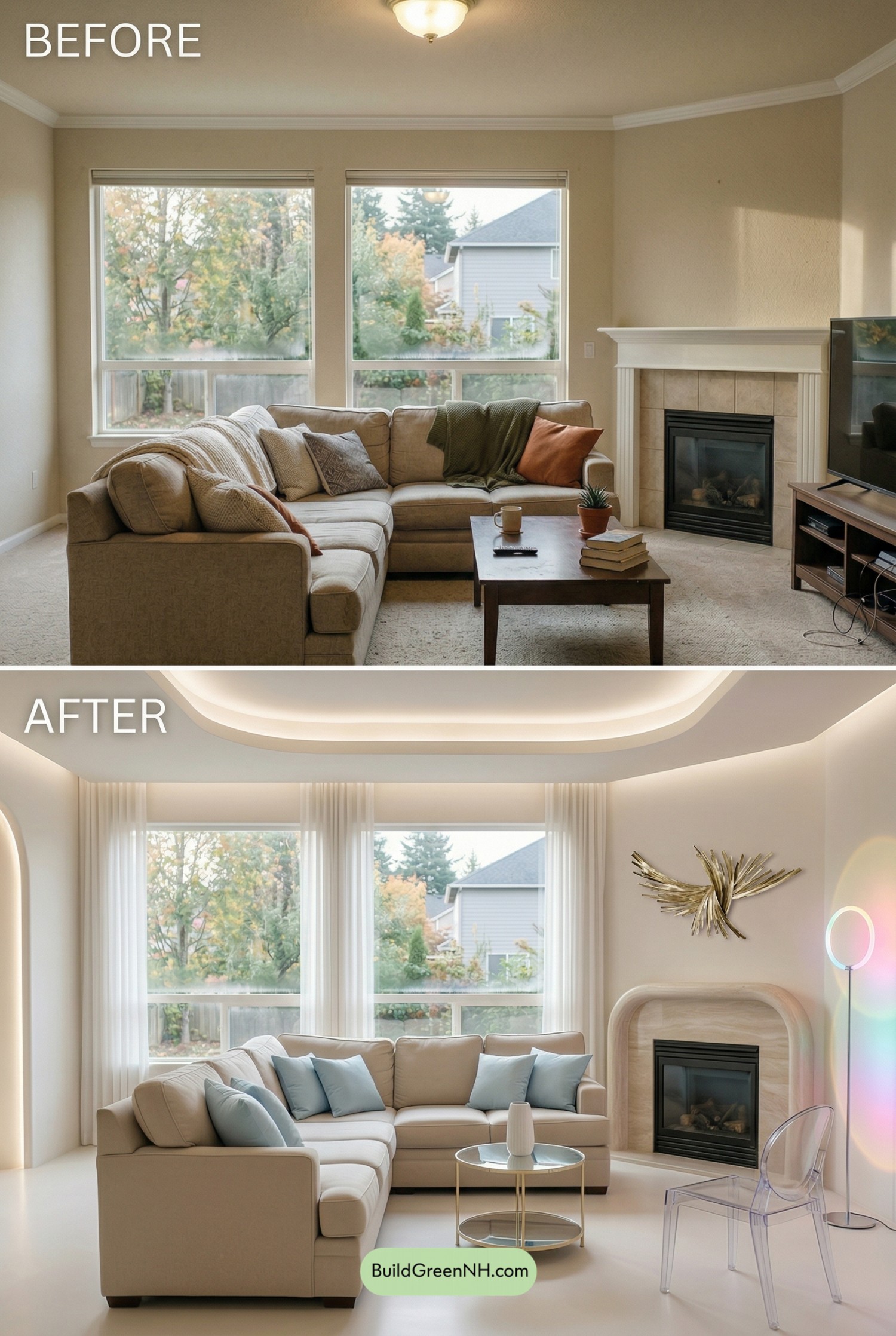 Beige Couch, Soft Future Style