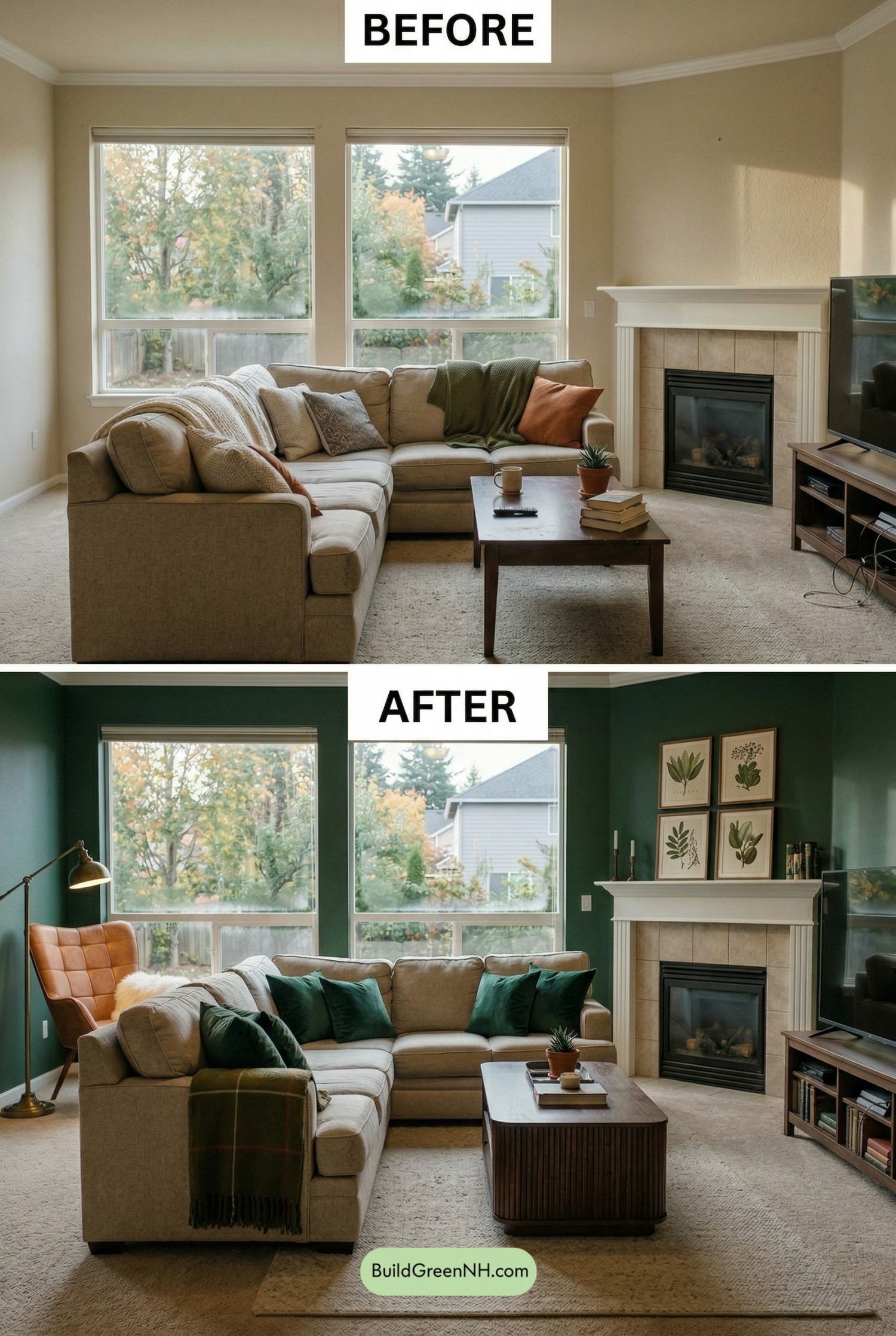 Beige Sofa, Library Lounge Charm