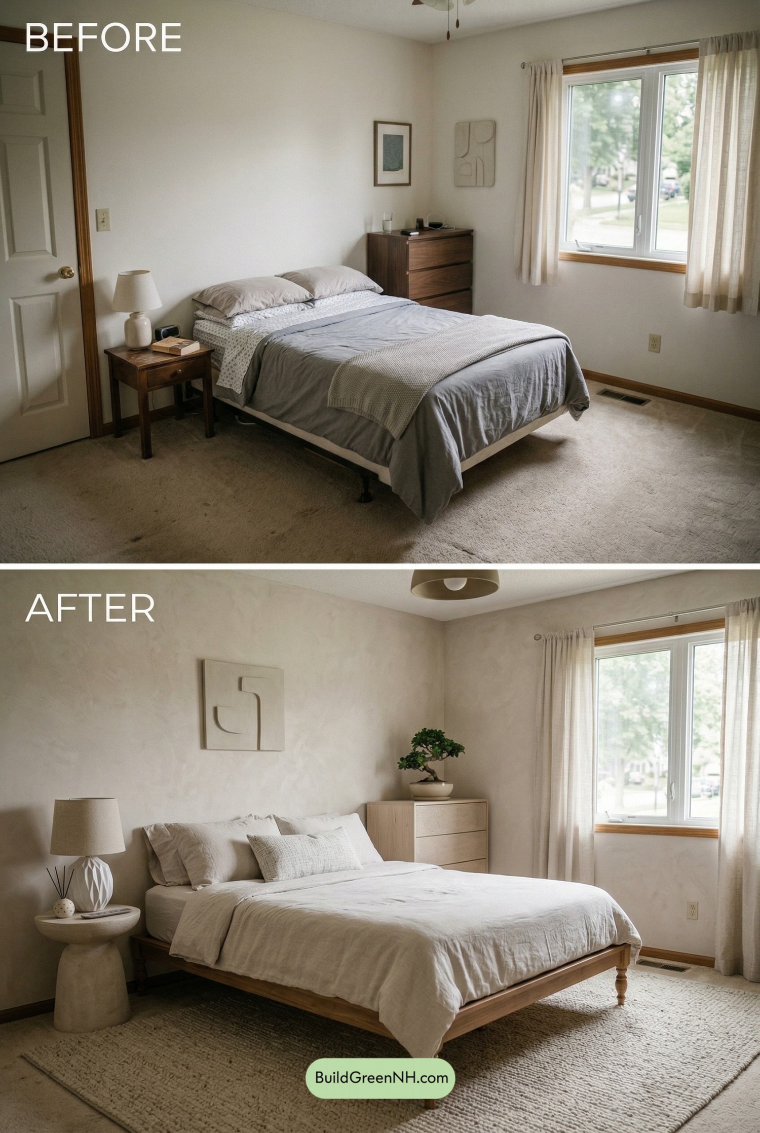 Japandi Clay Bedroom Makeover