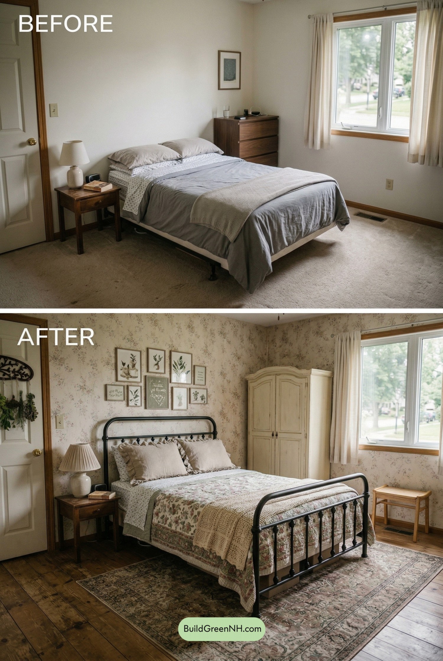 Vintage Cottage Bedroom Makeover