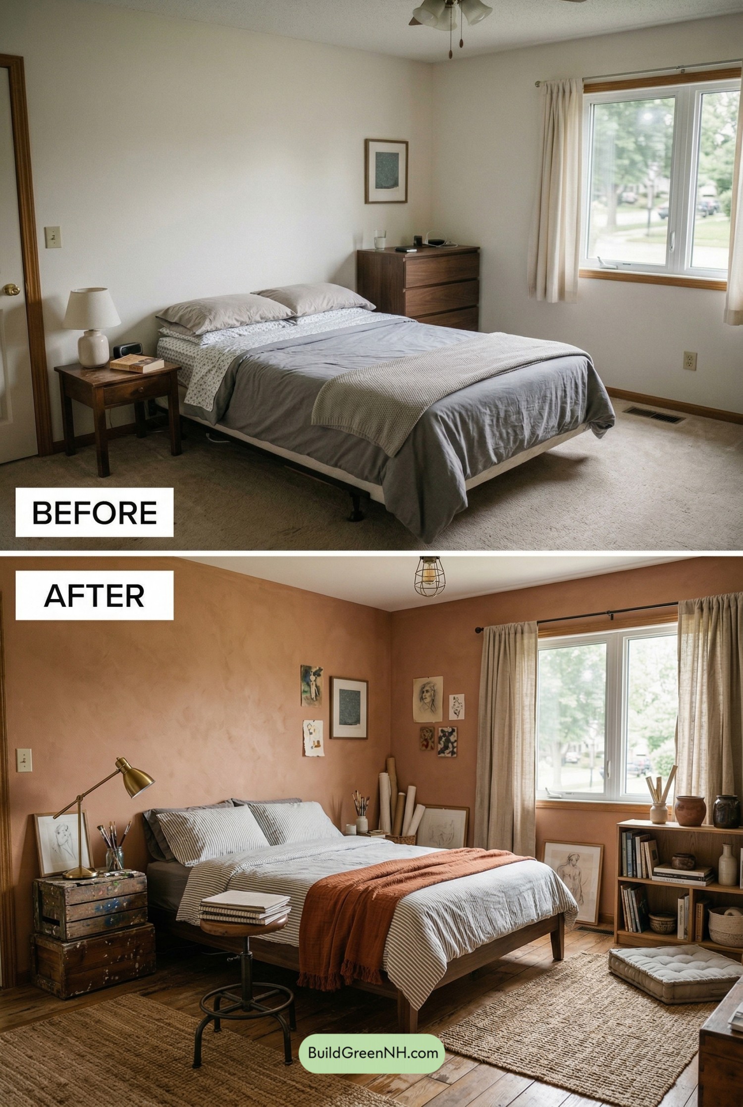 Earthy Atelier Bedroom Makeover