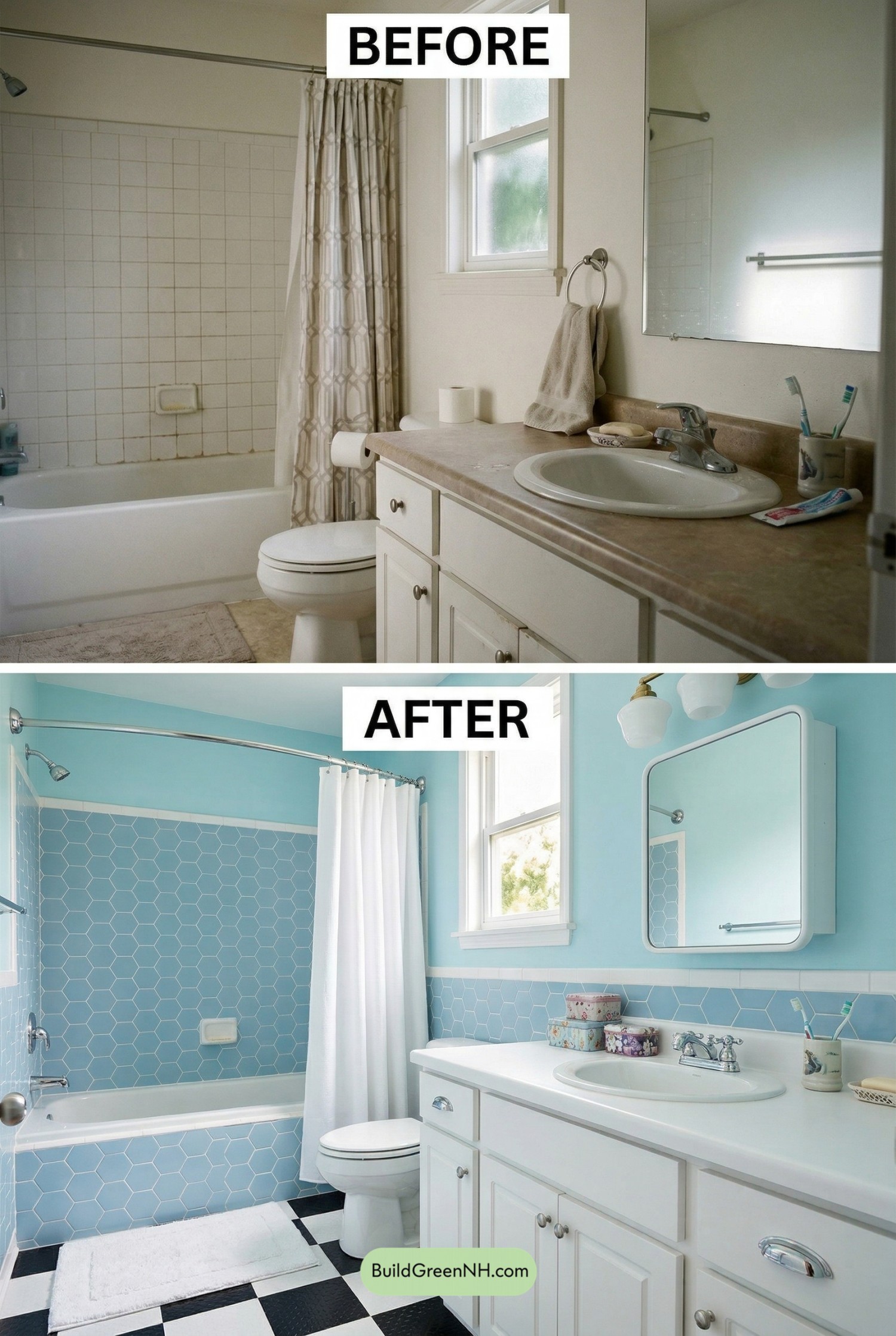 Robin’s-Egg Blue Bathroom Revival