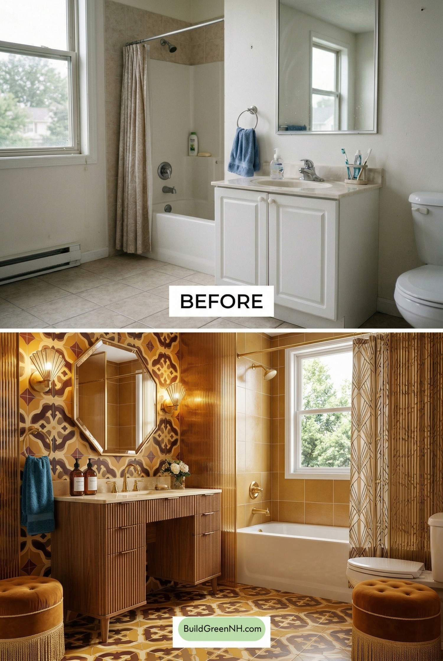 Amber Art Deco Bathroom Revival