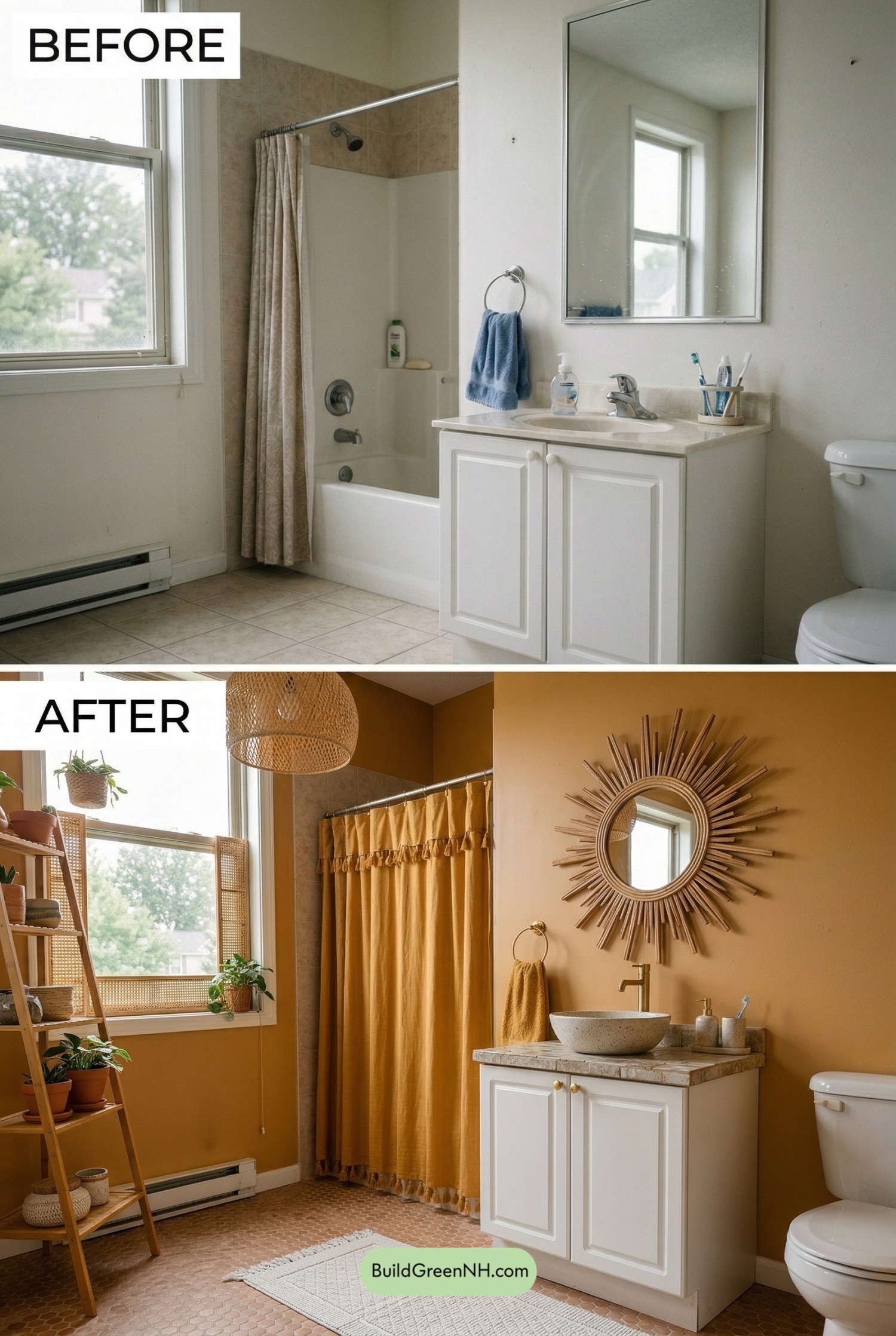 Boho Marigold Bathroom Glow-Up