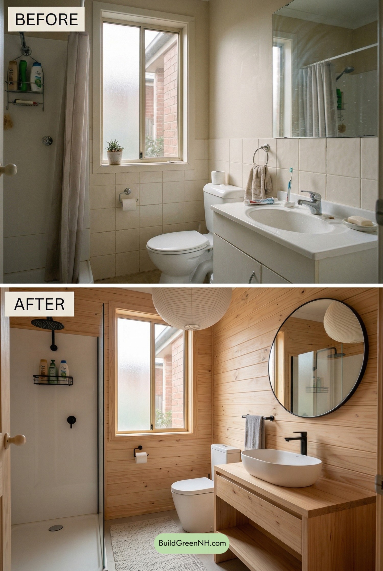 Scandinavian Cabin Bathroom Makeover