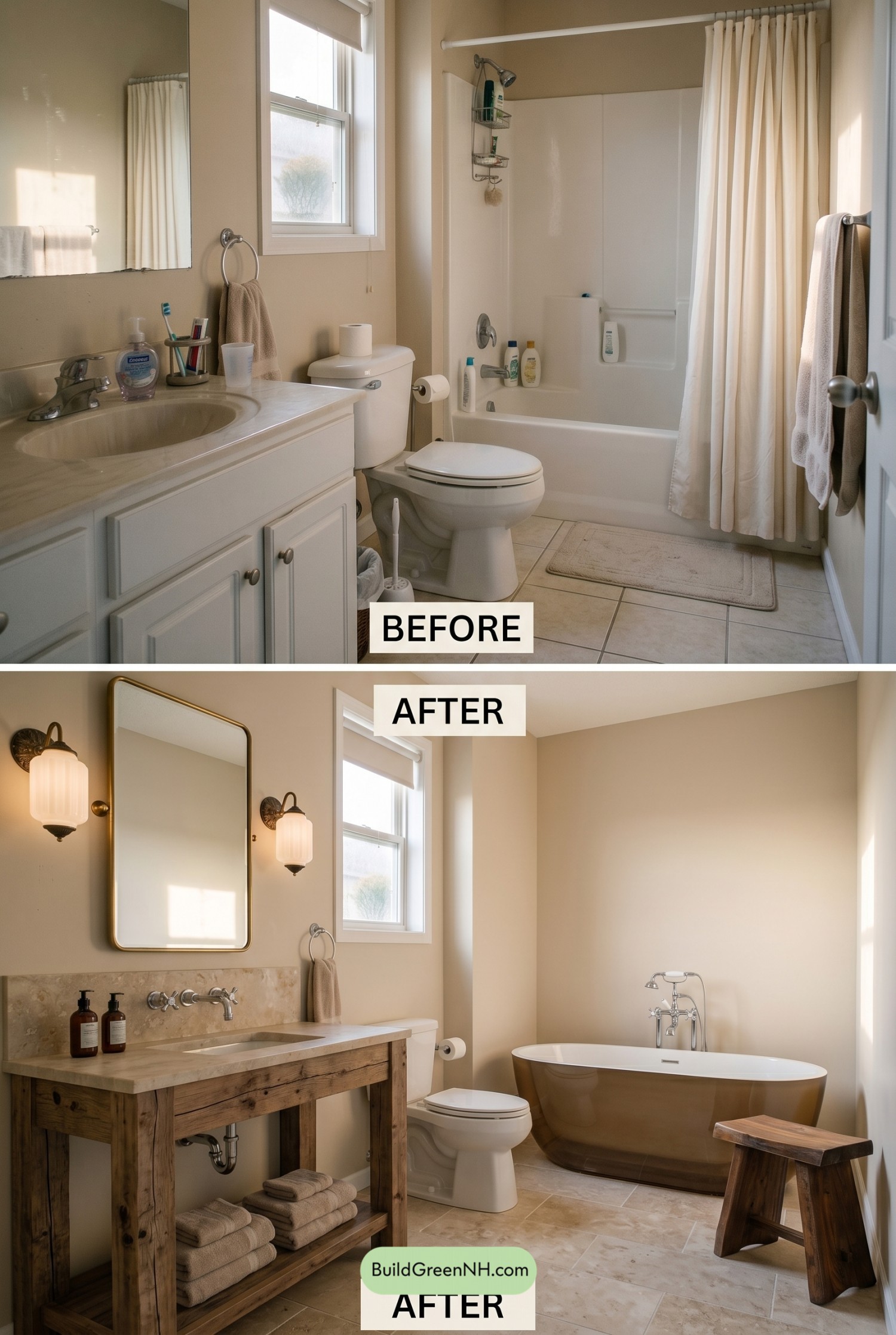 Warm Neutral Spa Bathroom