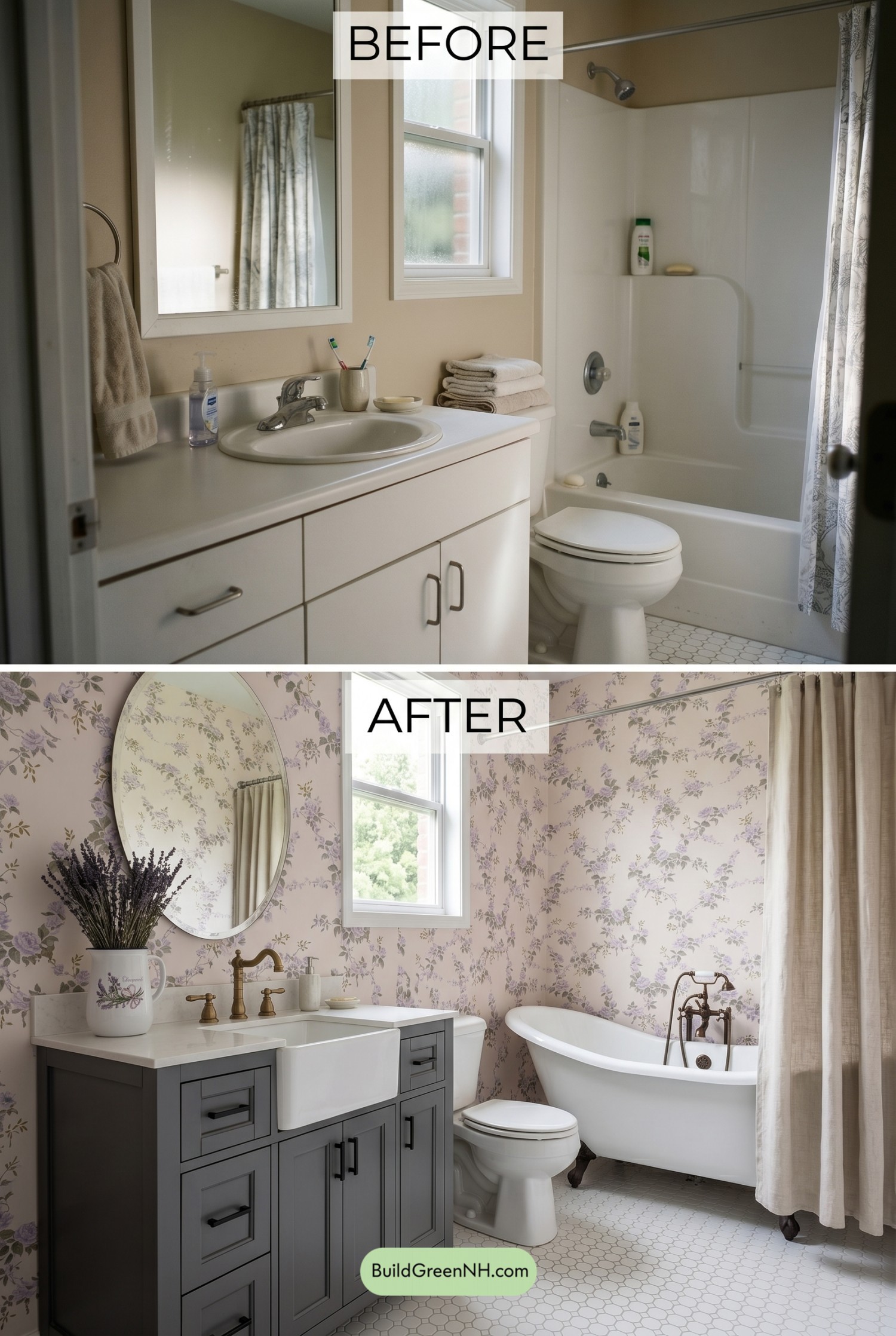 Cottagecore Lavender Bath Makeover