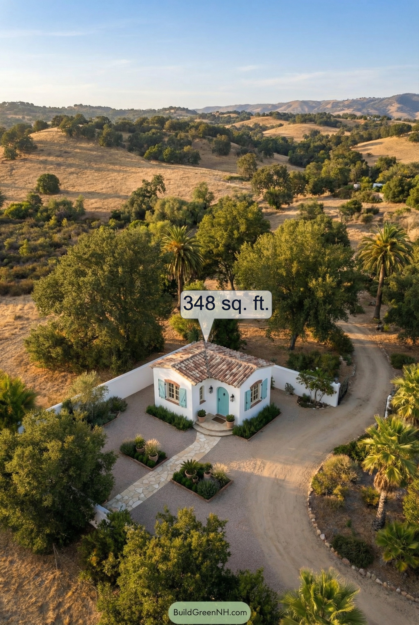 Aqua Shutter Garden Bungalow Top View