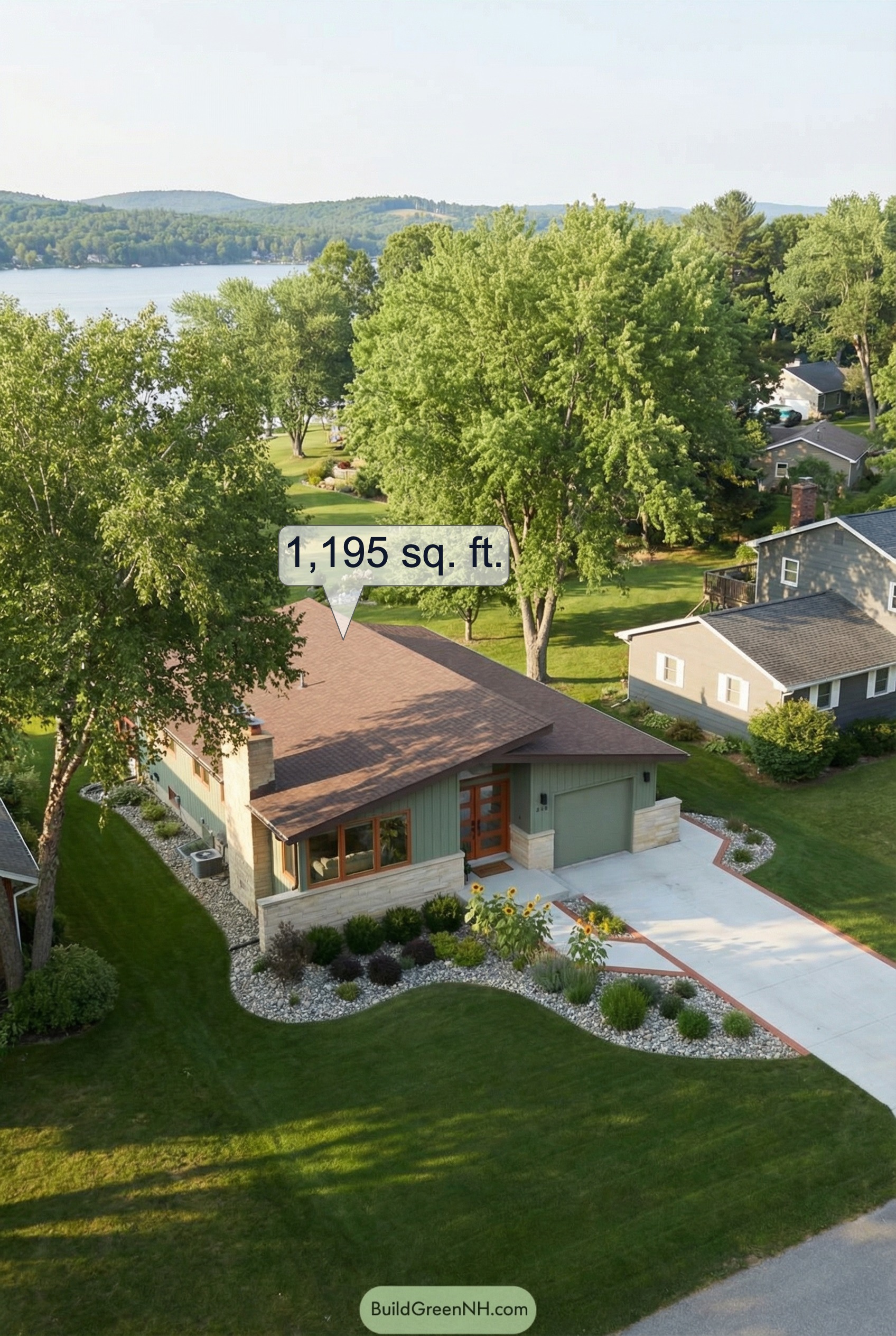 Sunflowers, Stones, and Sleek Slopes Top View