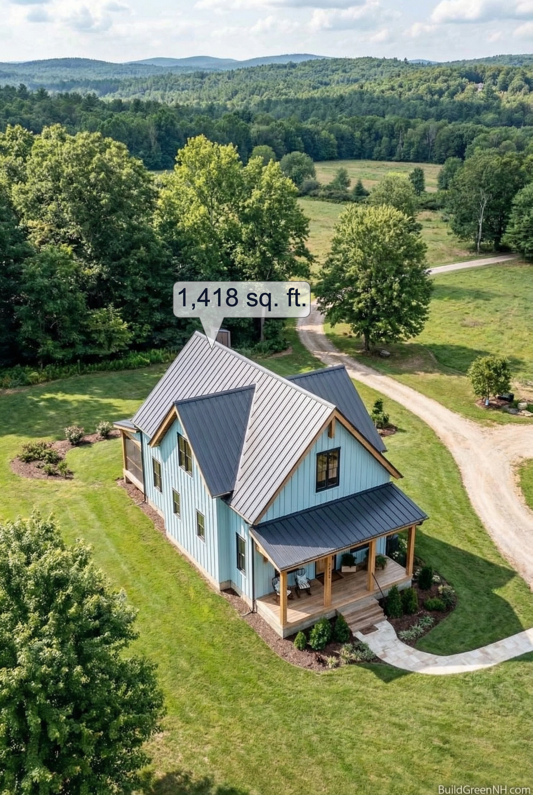 Charming Cottage With Rustic Elegance Top View