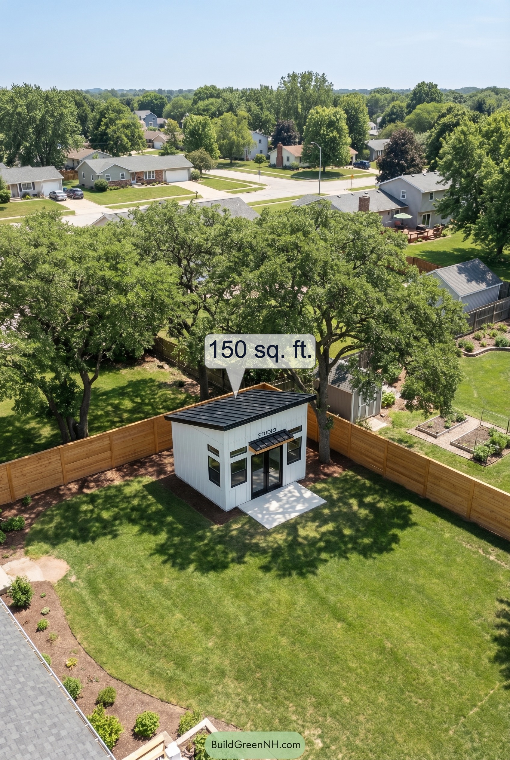 Whimsical White Retreat with Double Doors Top View