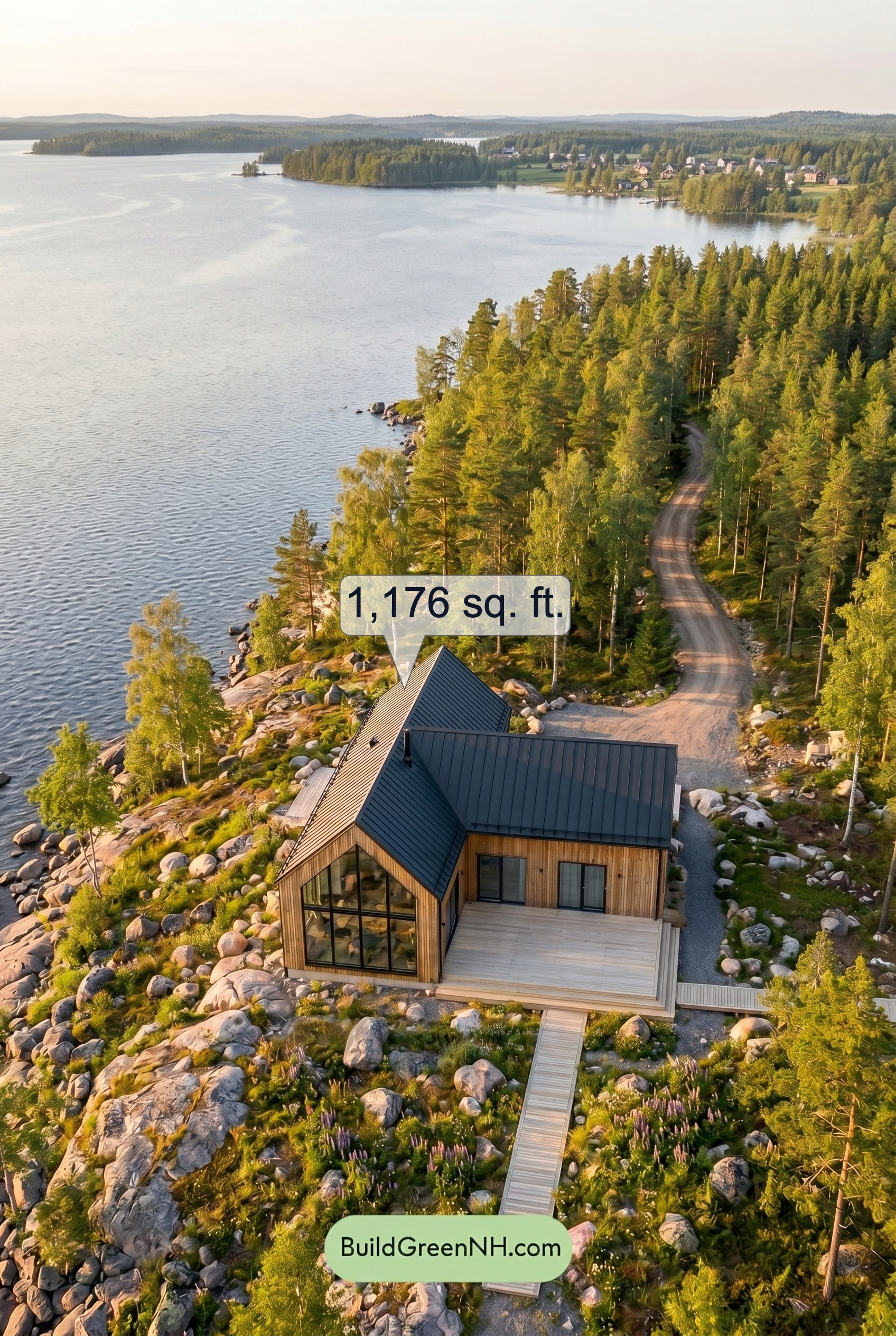 The Lake Timber House Top View