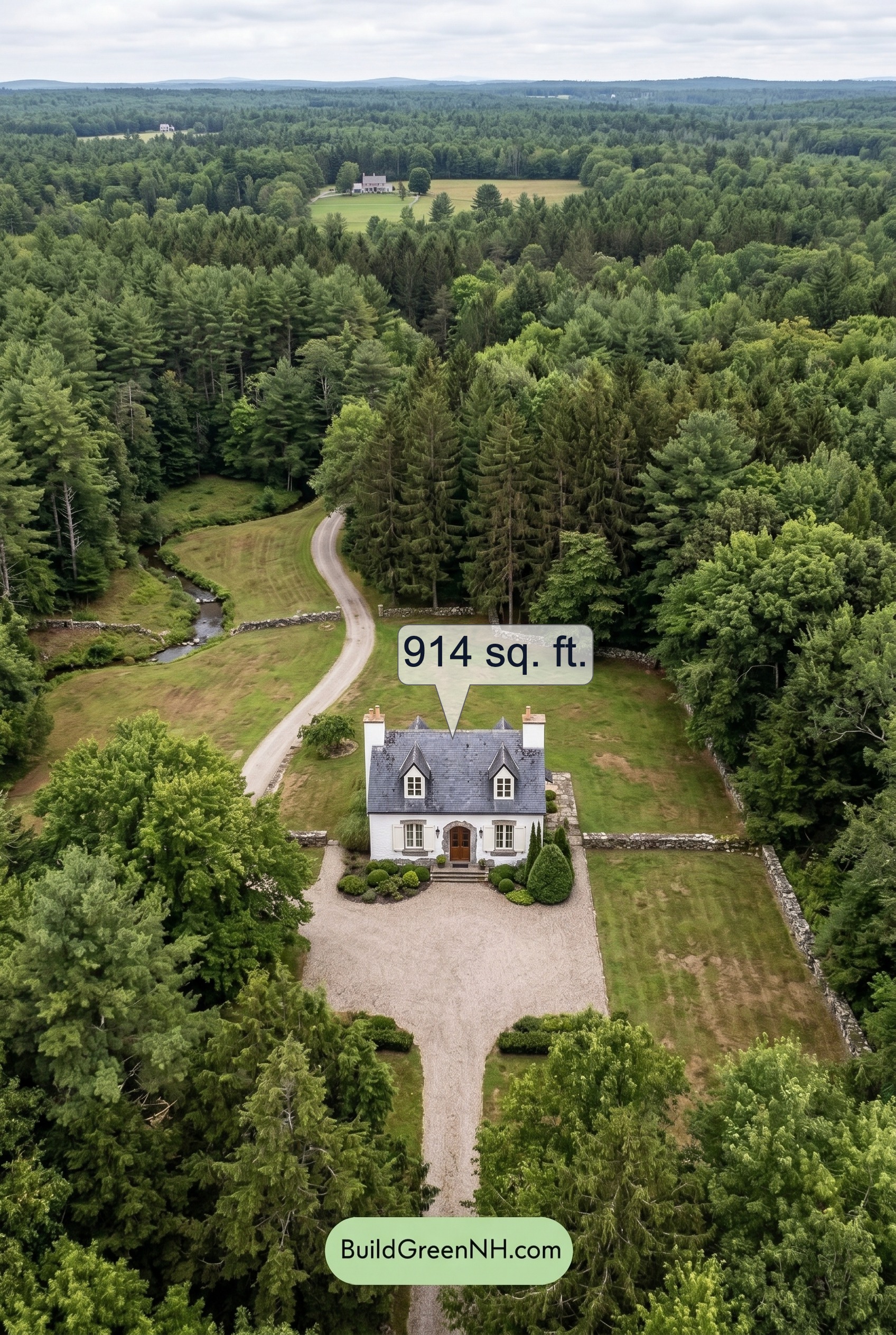 Charming Cottage Tucked in the Trees Top View