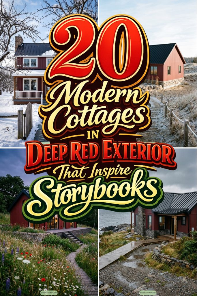 20 Modern Cottages in Deep Red Exterior That Inspire Storybooks
