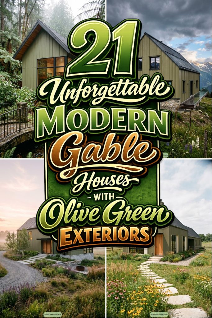 21 Unforgettable Modern Gable Houses With Olive Green Exteriors