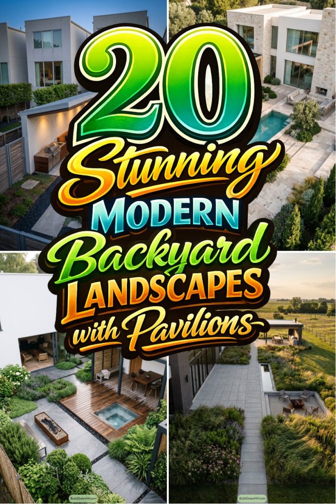 20 Stunning Modern Backyard Landscapes with Pavilions