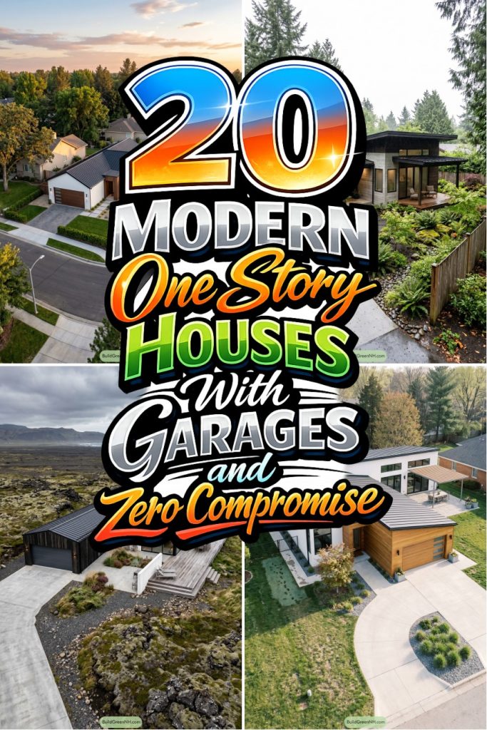 20 Modern One Story Houses With Garages and Zero Compromise