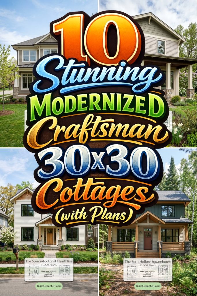10 Stunning Modernized Craftsman 30x30 Cottages (with Plans)