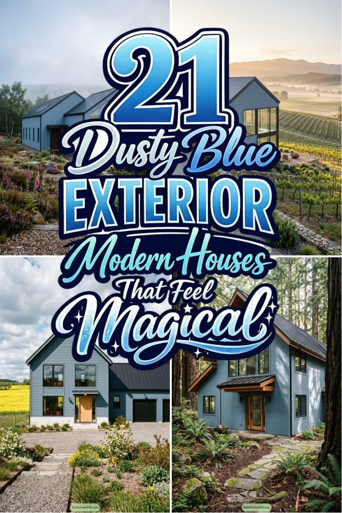 21 Dusty Blue Exterior Modern Houses That Feel Magical