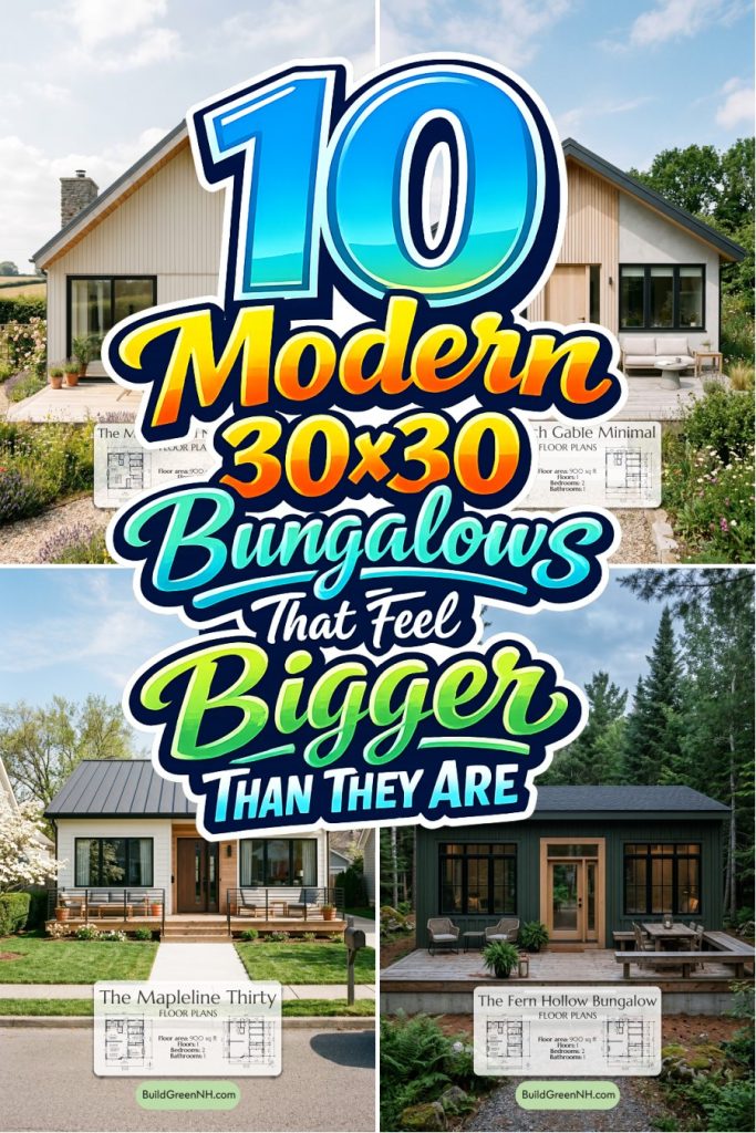 10 Modern 30x30 Bungalows That Feel Bigger Than They Are