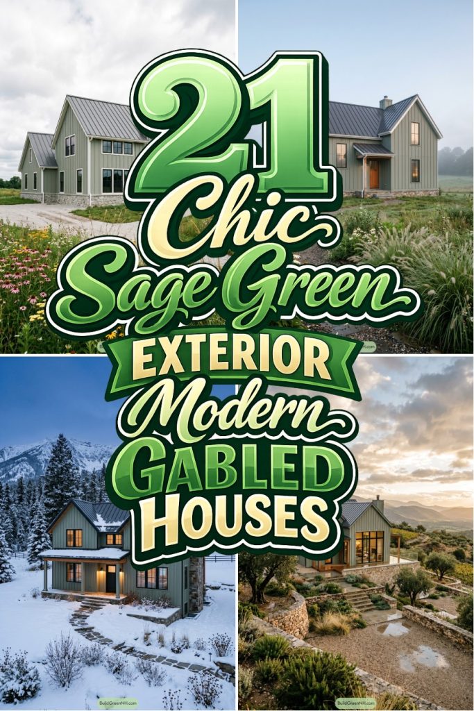 21 Chic Sage Green Exterior Modern Gabled Houses