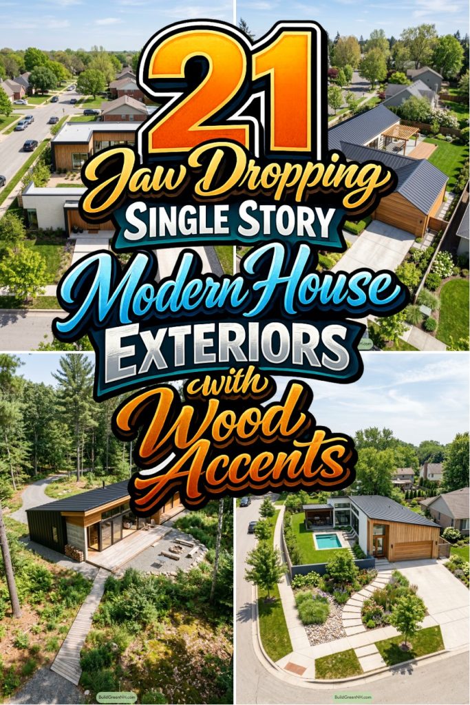 21 Jaw Dropping Single Story Modern House Exteriors with Wood Accents