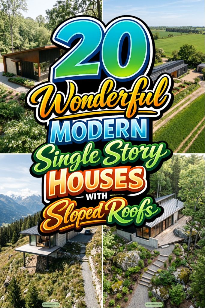 20 Wonderful Modern Single Story Houses with Sloped Roofs