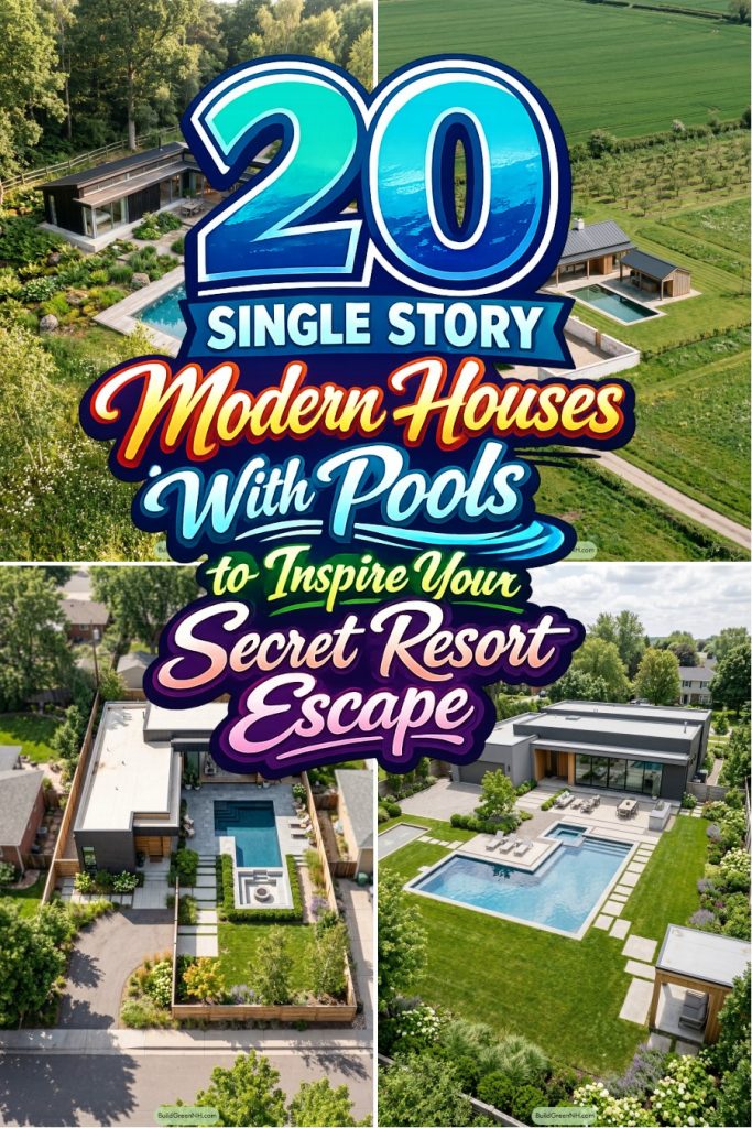 20 Single Story Modern Houses With Pools to Inspire Your Secret Resort Escape