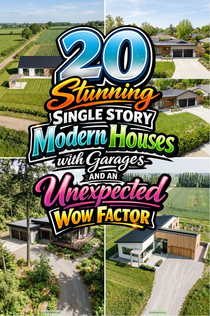 20 Stunning Single Story Modern Houses with Garages and an Unexpected Wow Factor