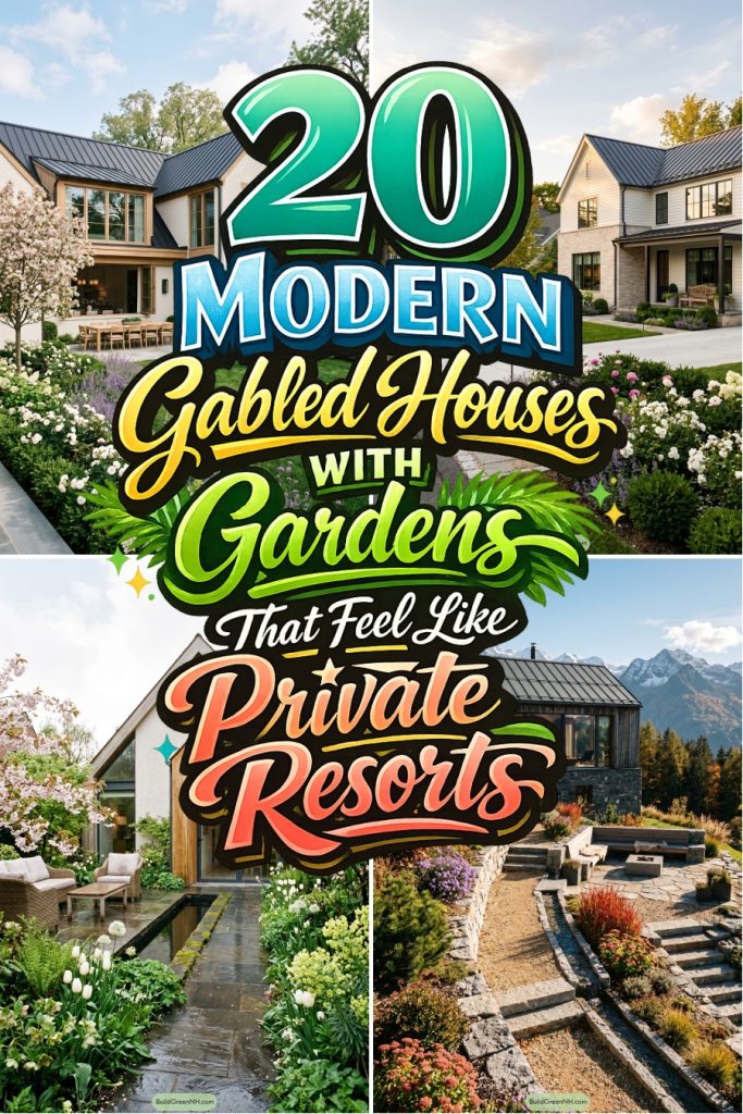 20 Modern Gabled Houses with Gardens That Feel Like Private Resorts