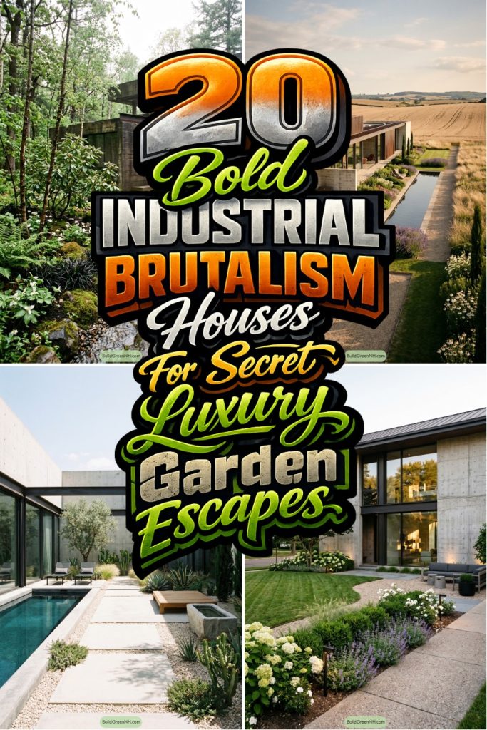 20 Bold Industrial Brutalism Houses For Secret Luxury Garden Escapes
