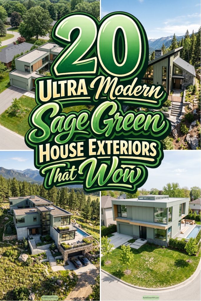 20 Ultra Modern Sage Green House Exteriors That Wow